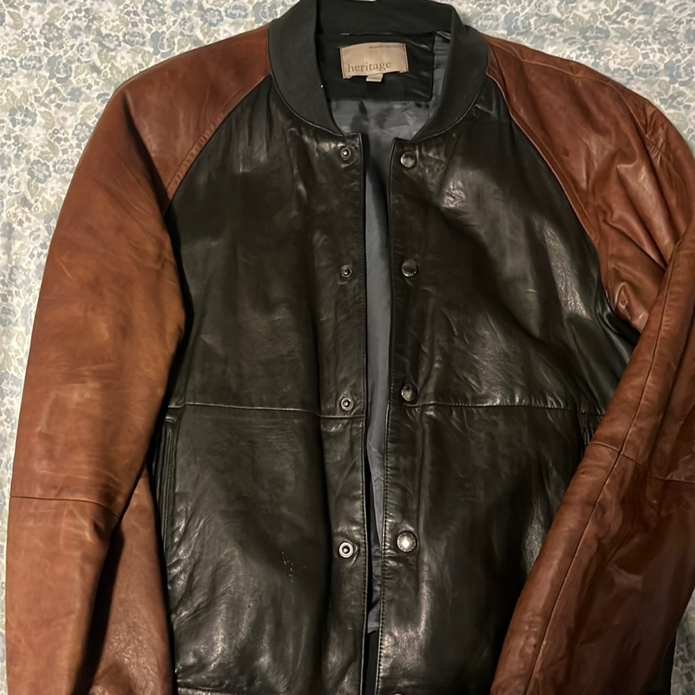 Leather bomber soft butter